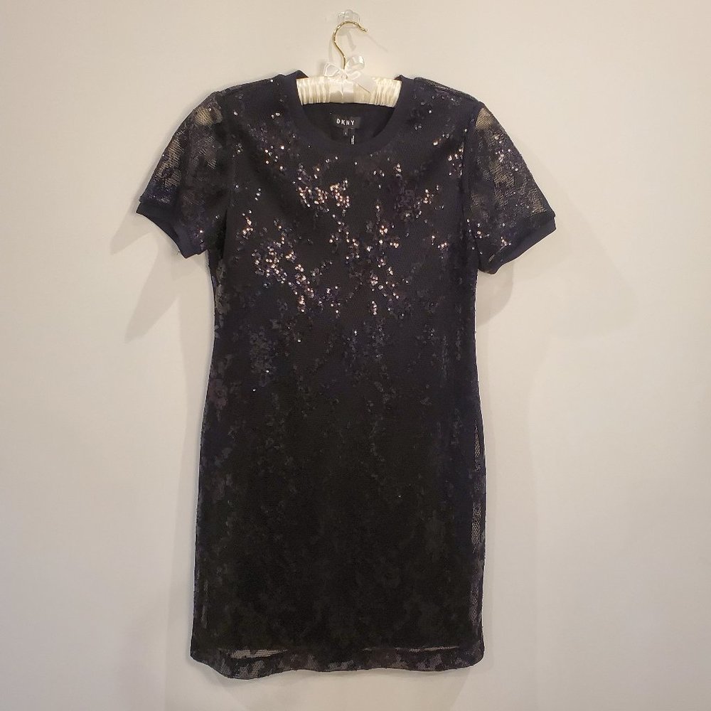 DKNY Black Sequin Cocktail dress